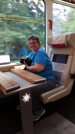 Barbara im Glacier Express